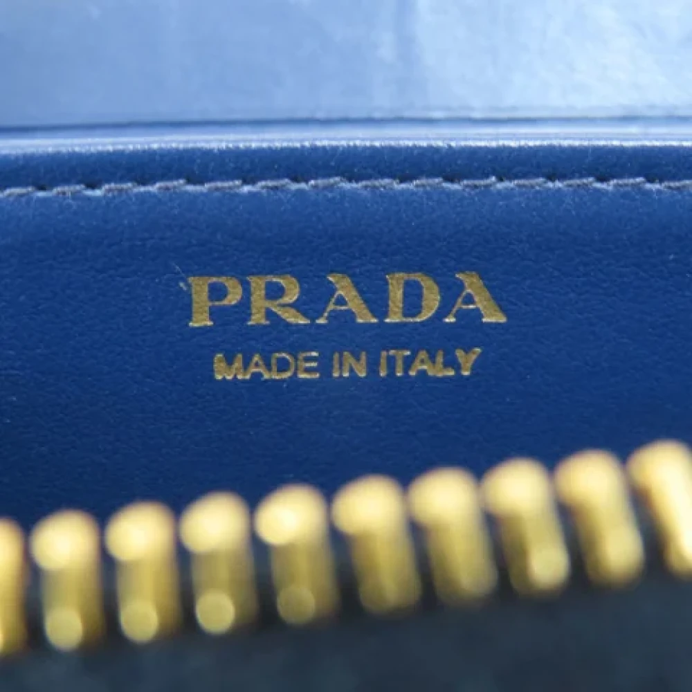Prada Vintage Pre-owned Leather wallets Blue Dames