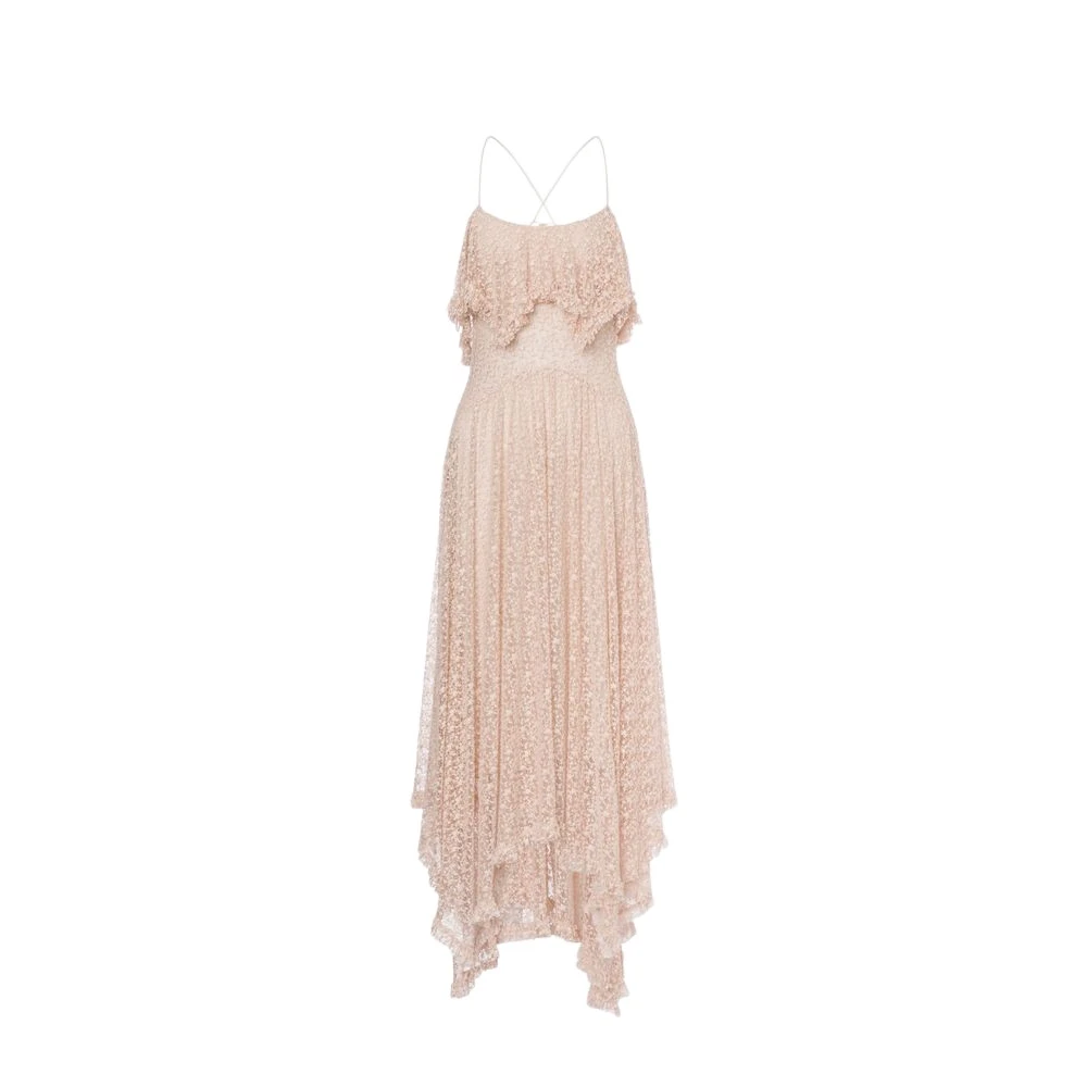 Philosophy Di Lorenzo Serafini Women's Pink Lace Longuette Dress