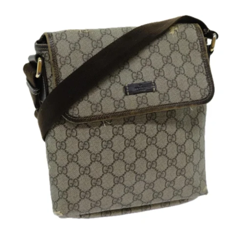 Gucci Vintage Pre-owned Canvas gucci-bags Beige Dames