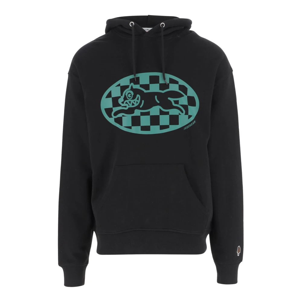 Icecream Men's Black/Green Cotton Logo Sweatshirt