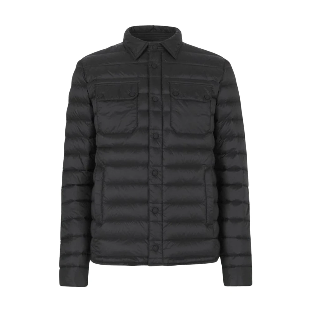 Jott Lichte Puffer Overhemdkraag Jas Black Heren