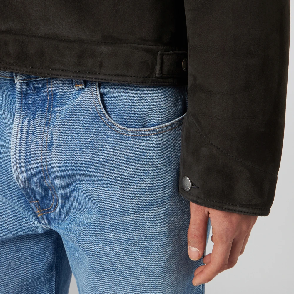 1989 Studio Schapenvacht Leren Jas Black Heren