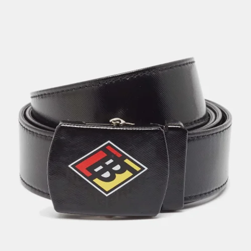Burberry Vintage Pre-owned Leather belts Black Heren