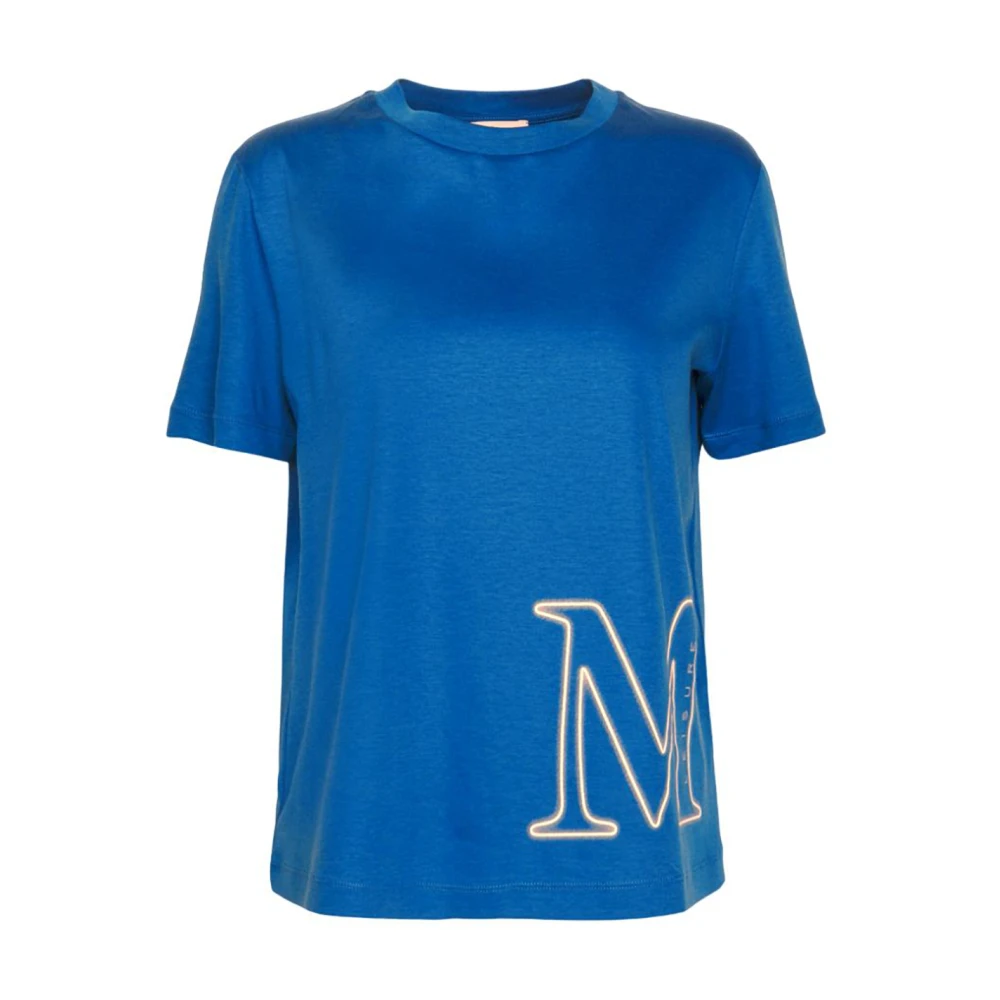 Max Mara Blauwe T-shirts en Polos met monviso Blue Dames