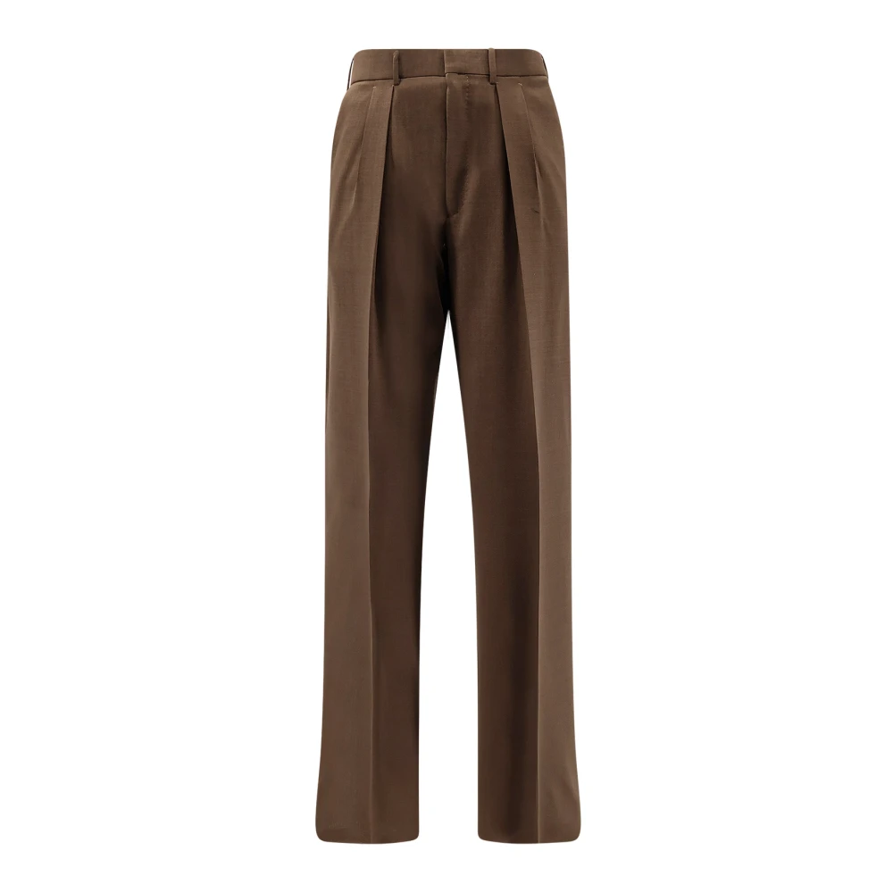 Tom Ford Men's Brown Classic Wool Trousers