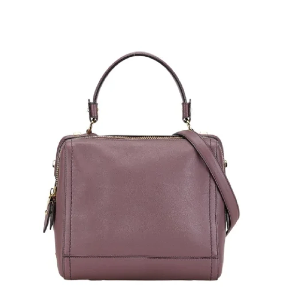 Salvatore Ferragamo Pre-owned Leather handbags Purple Dames