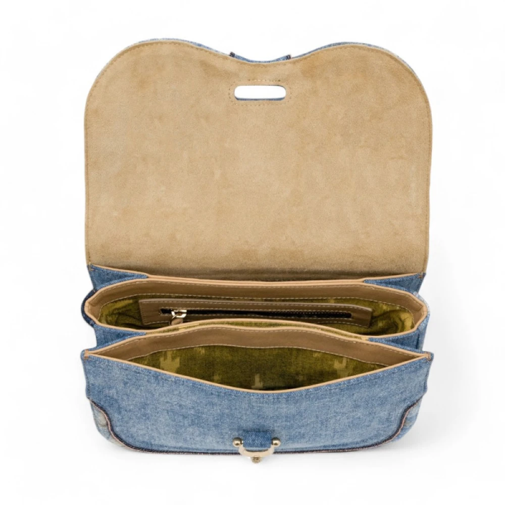 Claris Virot Denim Schoudertas Manon Blue Dames