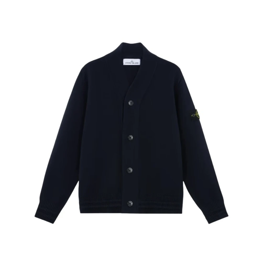 Stone Island Navy Blauw Winter Katoen Vest Blue Heren