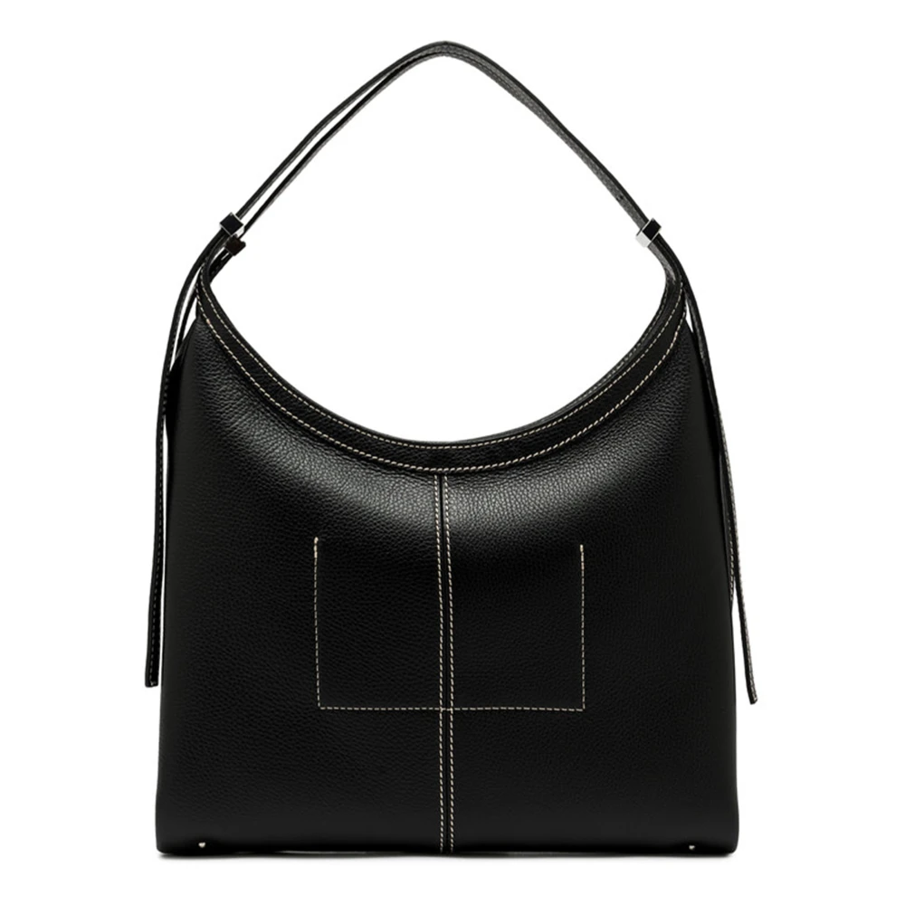 Gianni Chiarini Zwarte Norma Leren Schoudertas Black Dames