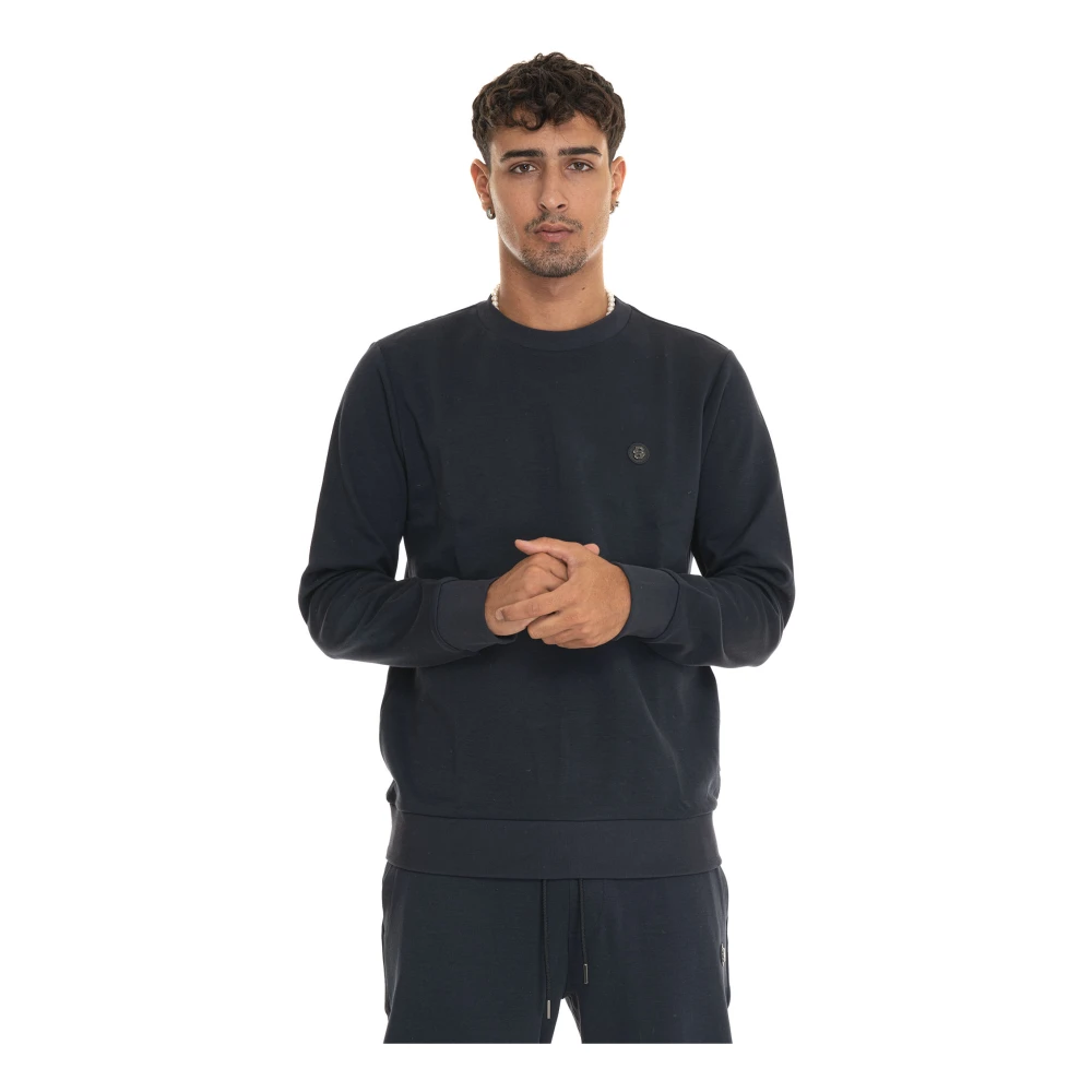 Boss Sweatshirt met geborduurd logo Blue Heren
