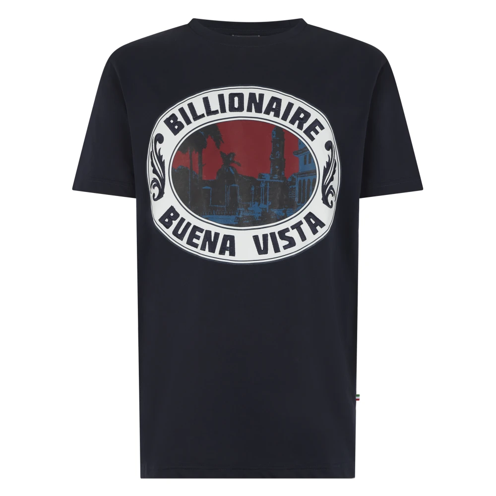 Billionaire Mannelijk Blauw Tops Heren, 2XL, T-Shirt Met Ronde Hals