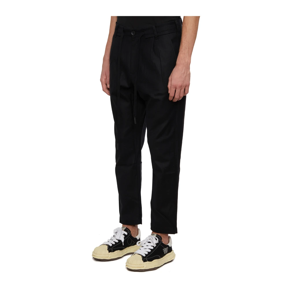 Andrea Ya aqov Wollen Cropped Broek Black Heren