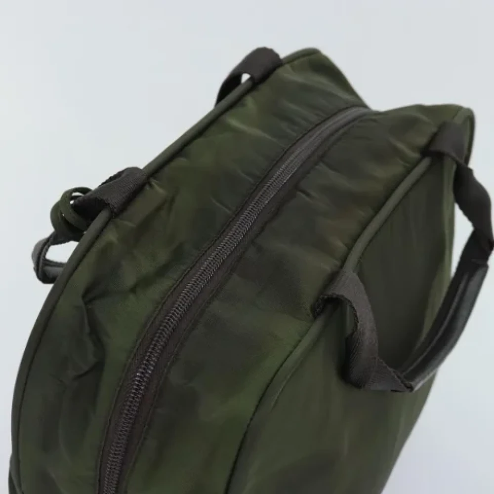 Prada Vintage Pre-owned Nylon handbags Green Dames