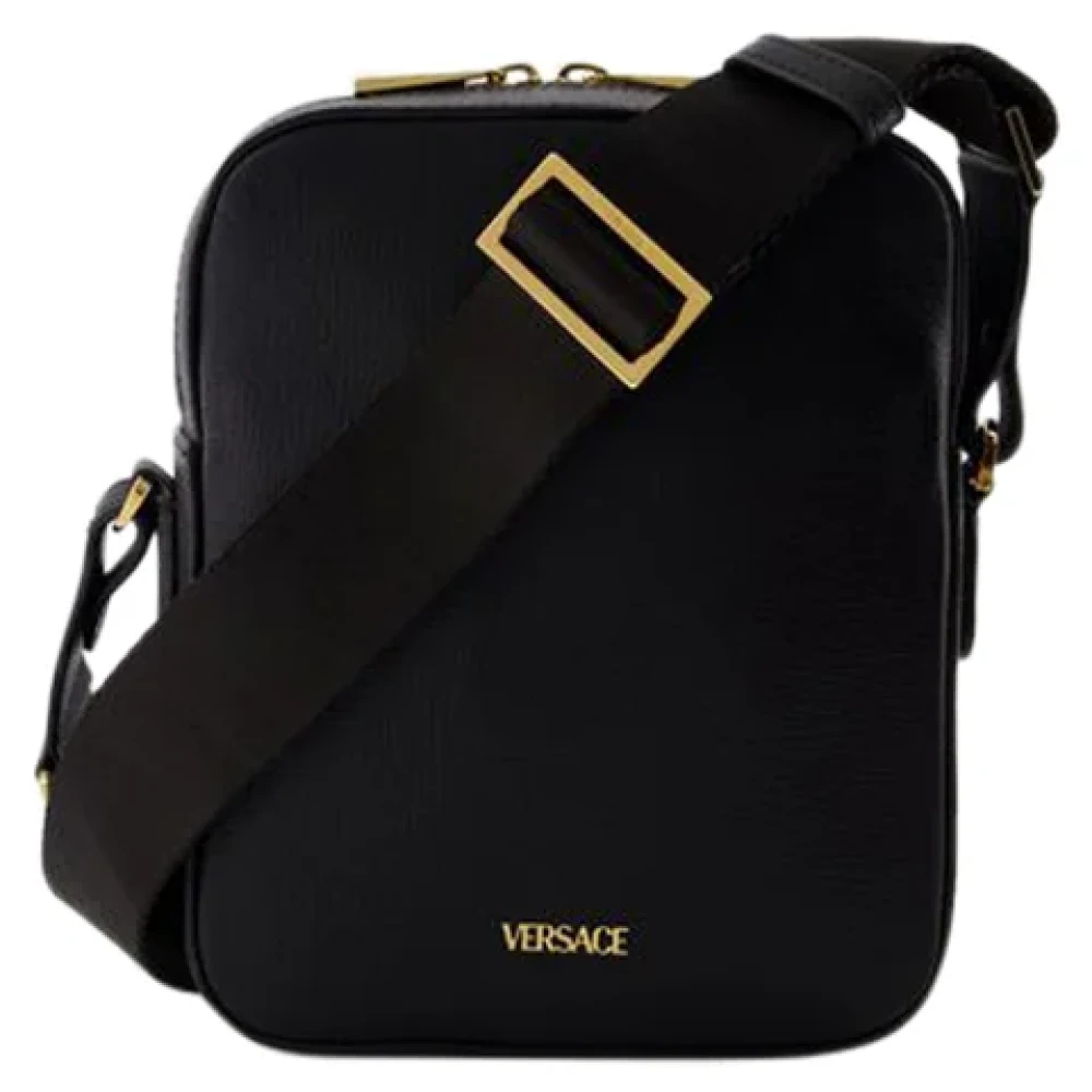 Versace Leather shoulder-bags Black Heren