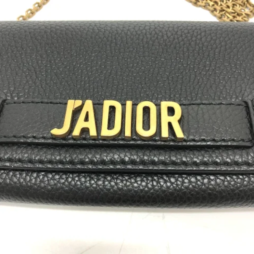 Dior Vintage Pre-owned Leather wallets Black Dames