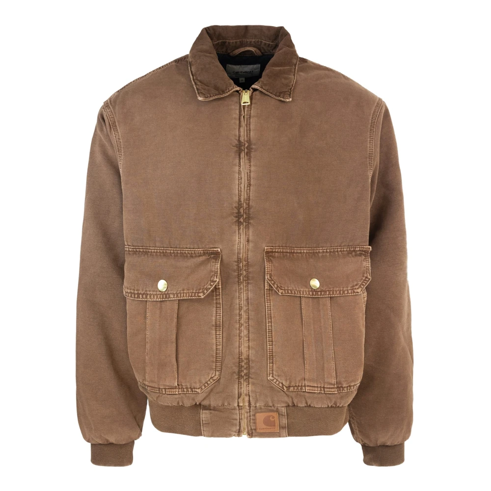 Carhartt WIP Bruine Katoenen Jas met Gewatteerde Voering Brown Heren