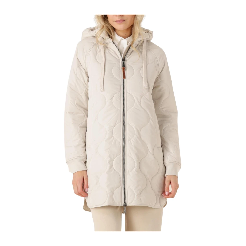 Moscow Elegante Gewatteerde Jas voor Vrouwen Beige Dames