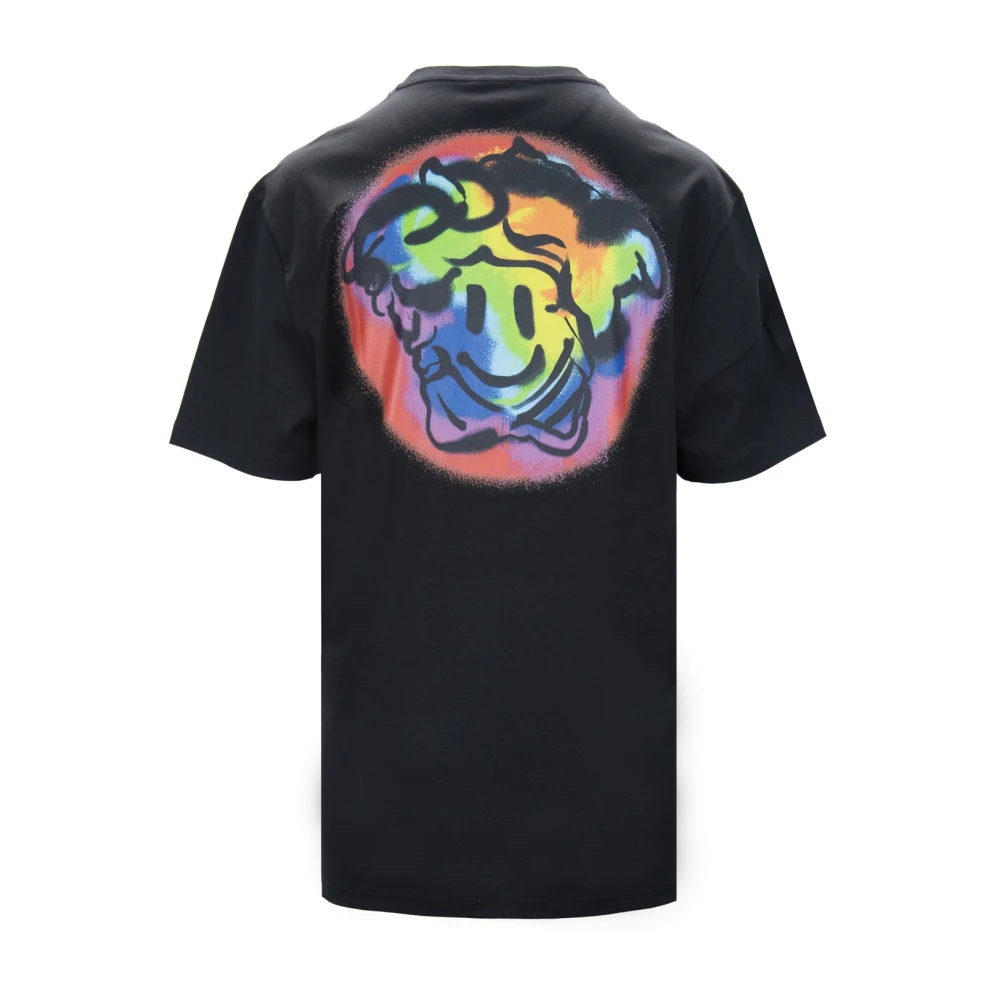 Versace Grafische Print Katoenen T-Shirt Black Dames