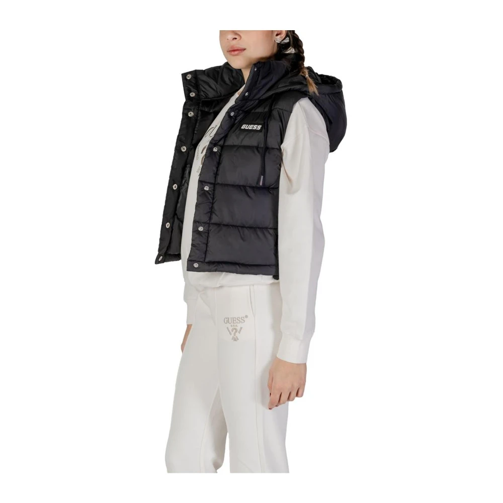 Guess Zwart Polyester Jas en Jas Black Dames