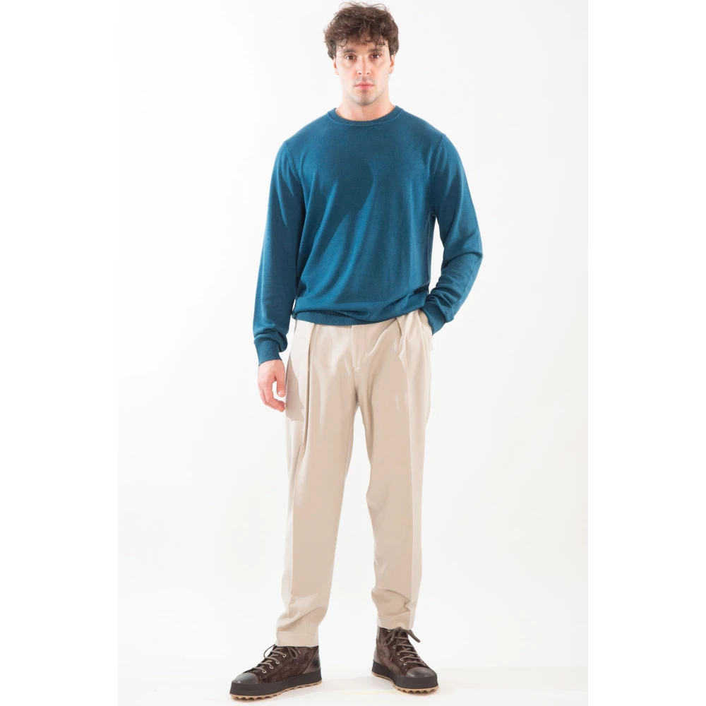 MC2 Saint Barth Vintage Merino Sweater Blue Heren