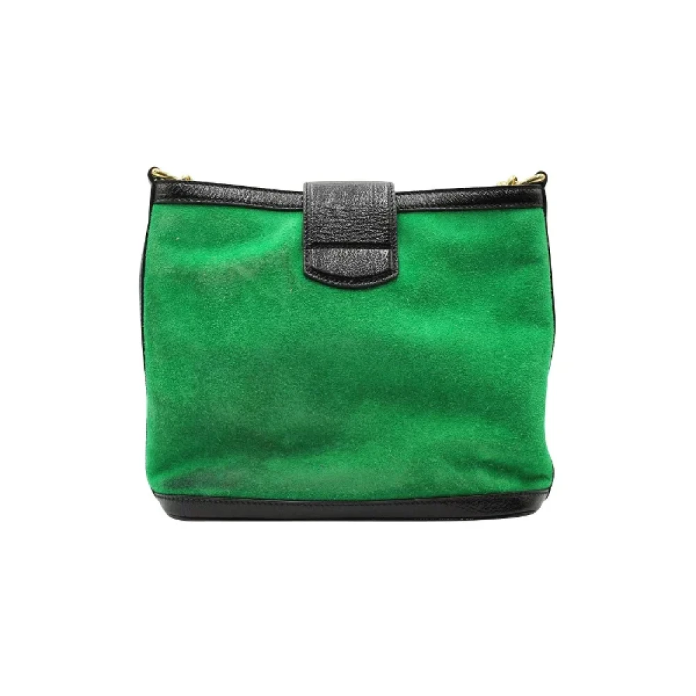Gucci Vintage Pre-owned Suede gucci-bags Green Dames