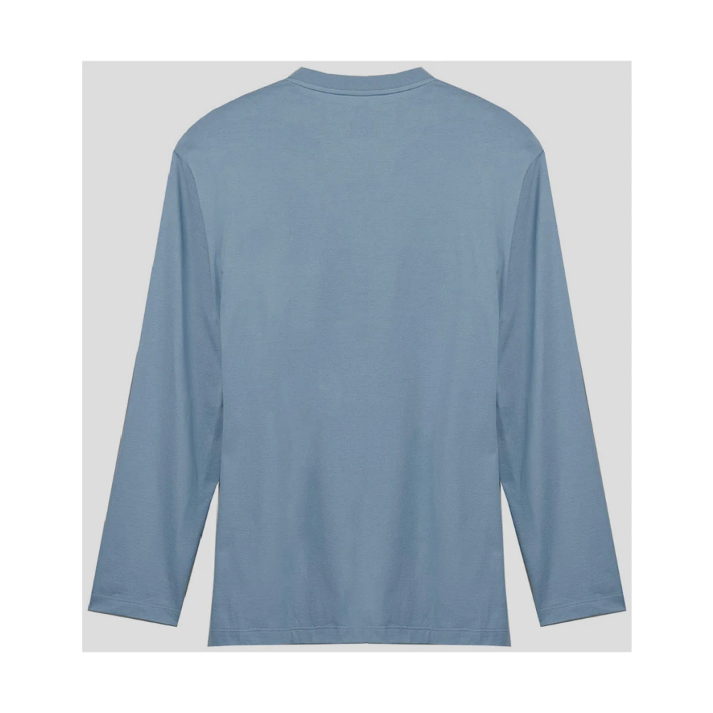 Y-3 Katoenen Logo Tee Blue Heren