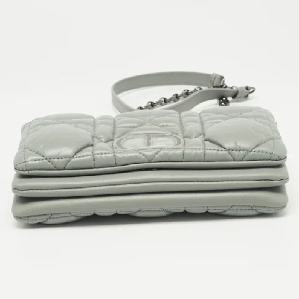 Dior Vintage Pre-owned Leather dior-bags Gray Dames