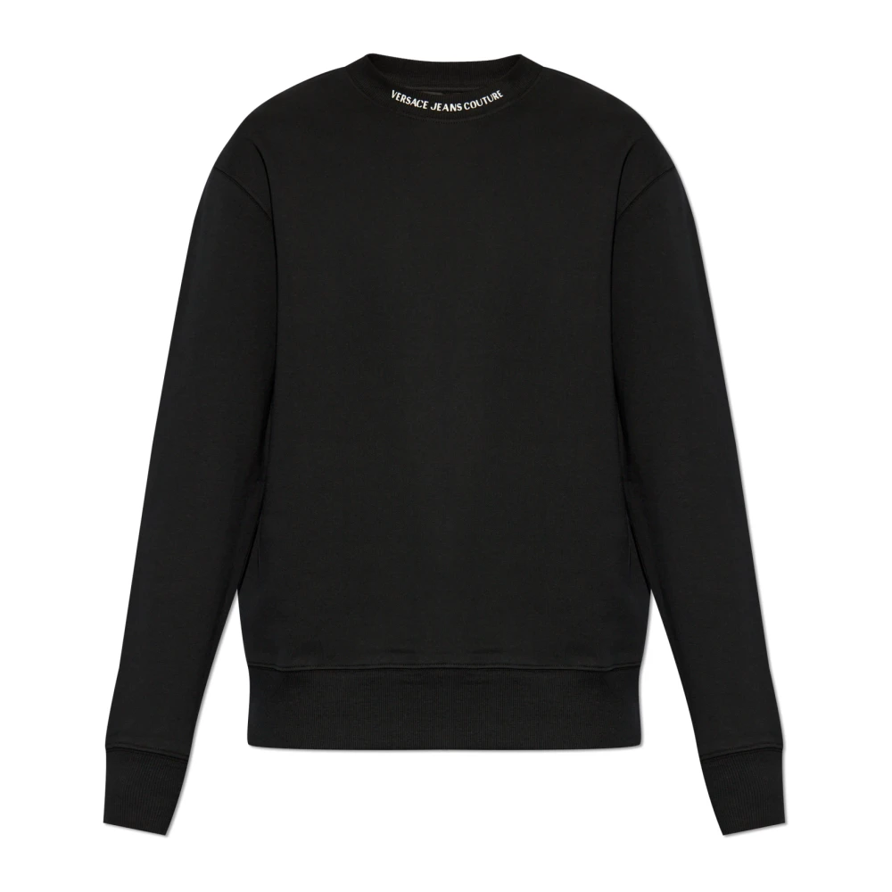 Versace Jeans Couture Sweatshirt met bedrukt logo Black Heren