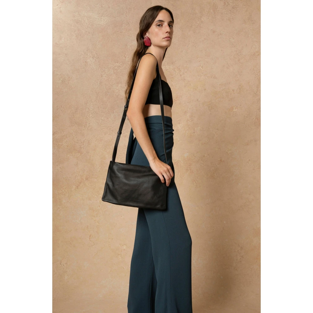 Cortana Blauwe wikkelbroek in zijde blend Blue Dames