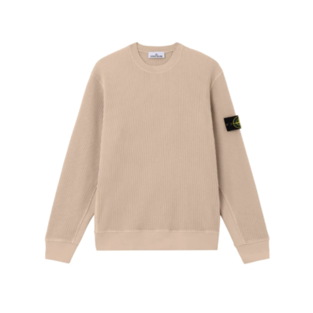 Stone Island Men's Beige Round-Neck Knitwear - Round-Neck Knitwear - Xl - Knitwear