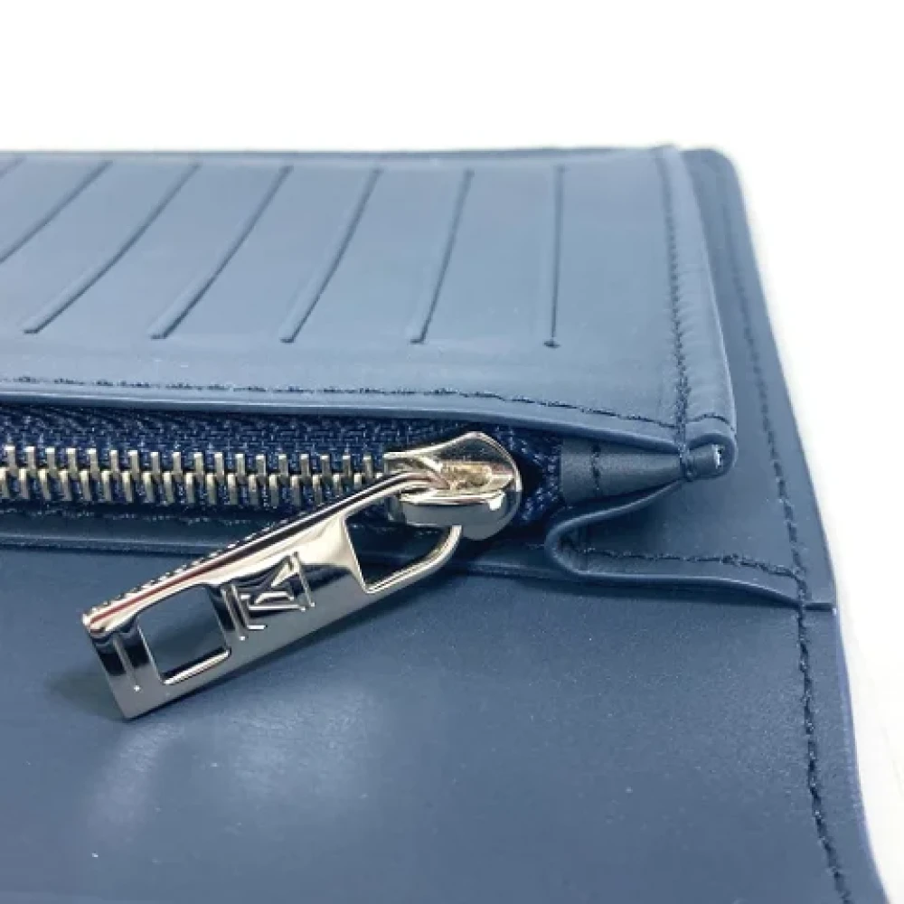 Louis Vuitton Vintage Pre-owned Leather wallets Blue Heren