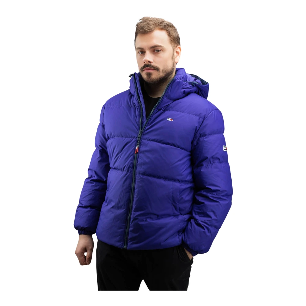 Tommy Hilfiger Heren Puffer Jas Paars Regular Fit Purple Heren