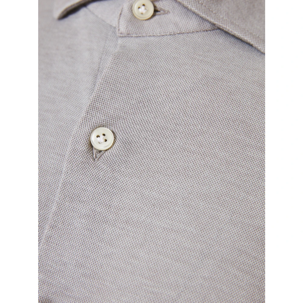 Sonrisa Katoen Lyocell Shirt Made in Italy Gray Heren