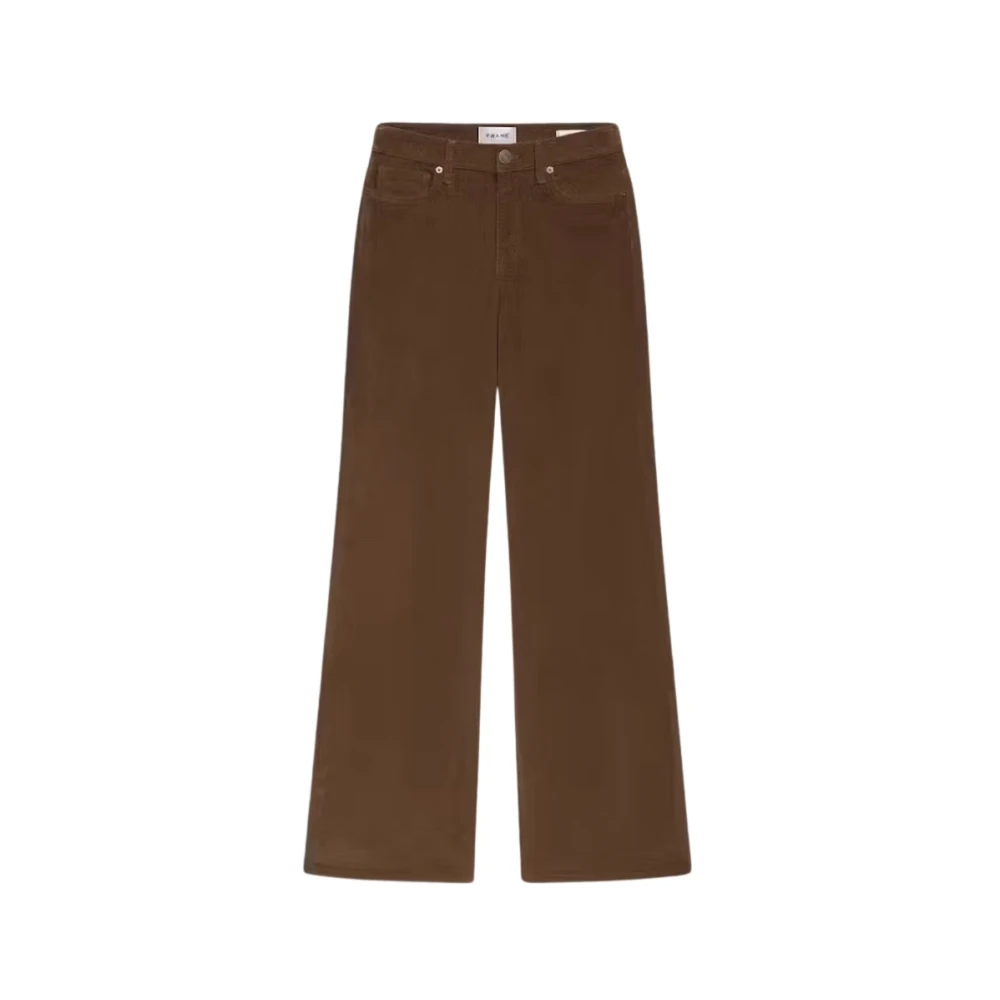 Frame Slim Palazzo Corduroy Jeans Toast Brown Dames