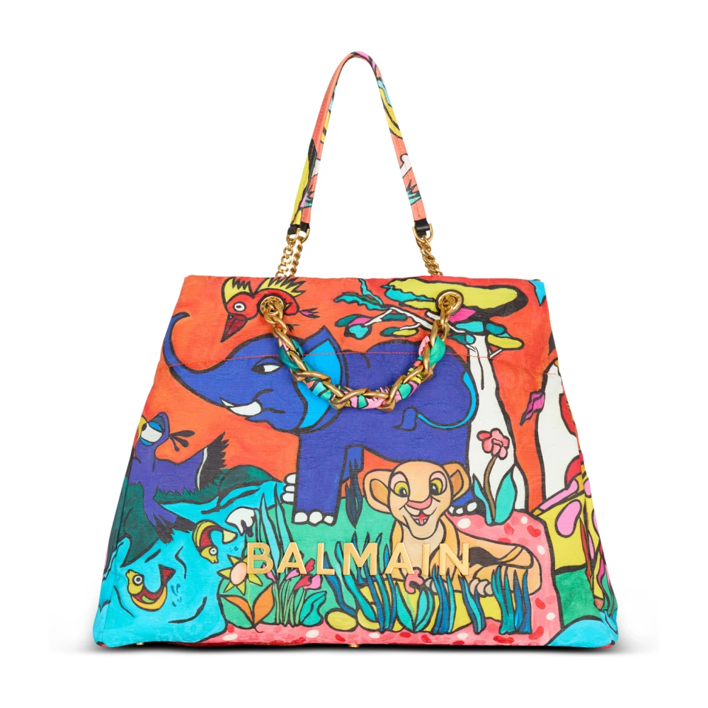 Balmain Disney x : The Lion King Sac Cabas 1945 Soft XXL imprim� Enfant Pr�coce Multicolor Dames