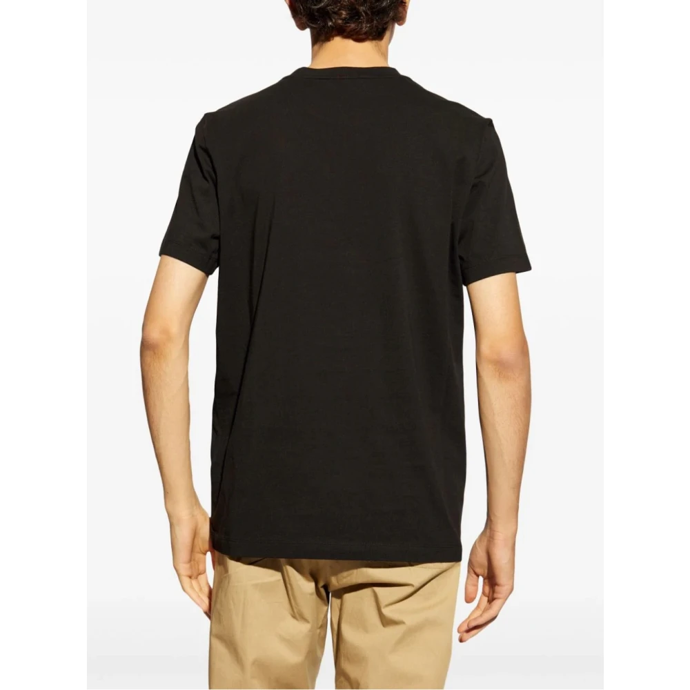 Moncler Korte mouw T-shirt van katoen Black Heren