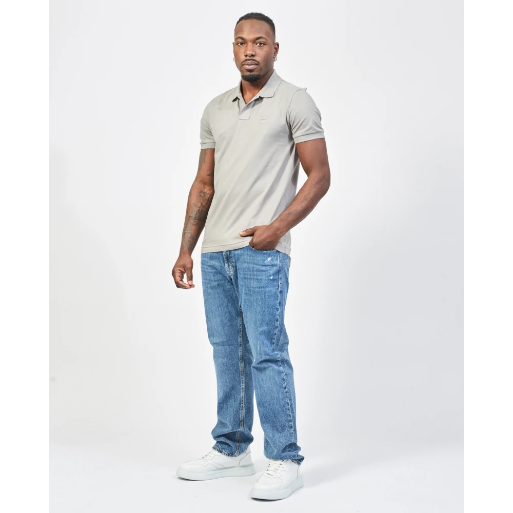 Hugo Boss Grijze Polo Passenger Korte Mouw Shirt Gray Heren