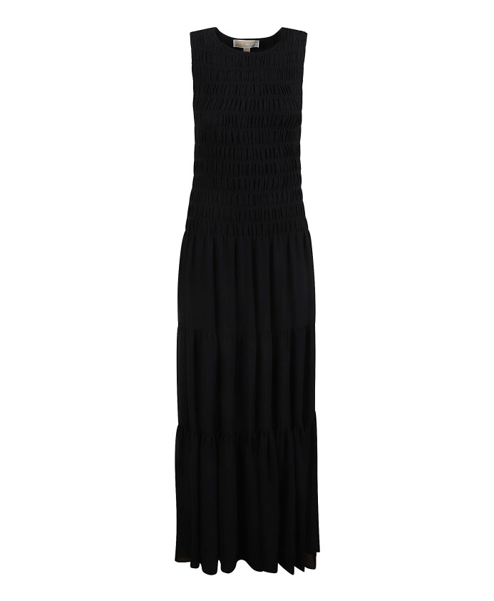 zwarte-georgette-gerimpelde-jurk