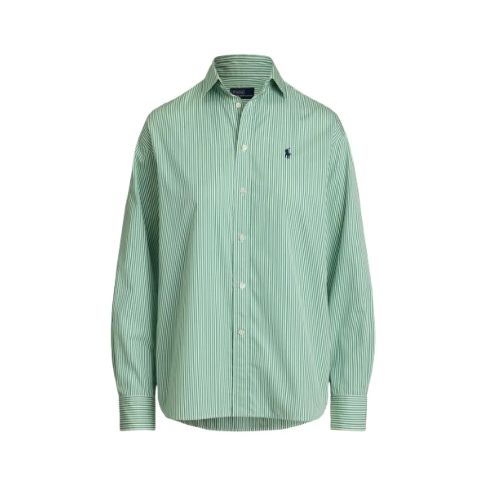 Polo Ralph Lauren Gestreept Casual Overhemd Green Dames