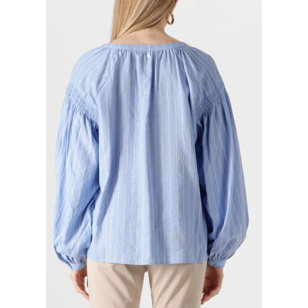 MOS MOSH Elegante Blauwe Blouse voor Stijlvolle Dames Blue Dames
