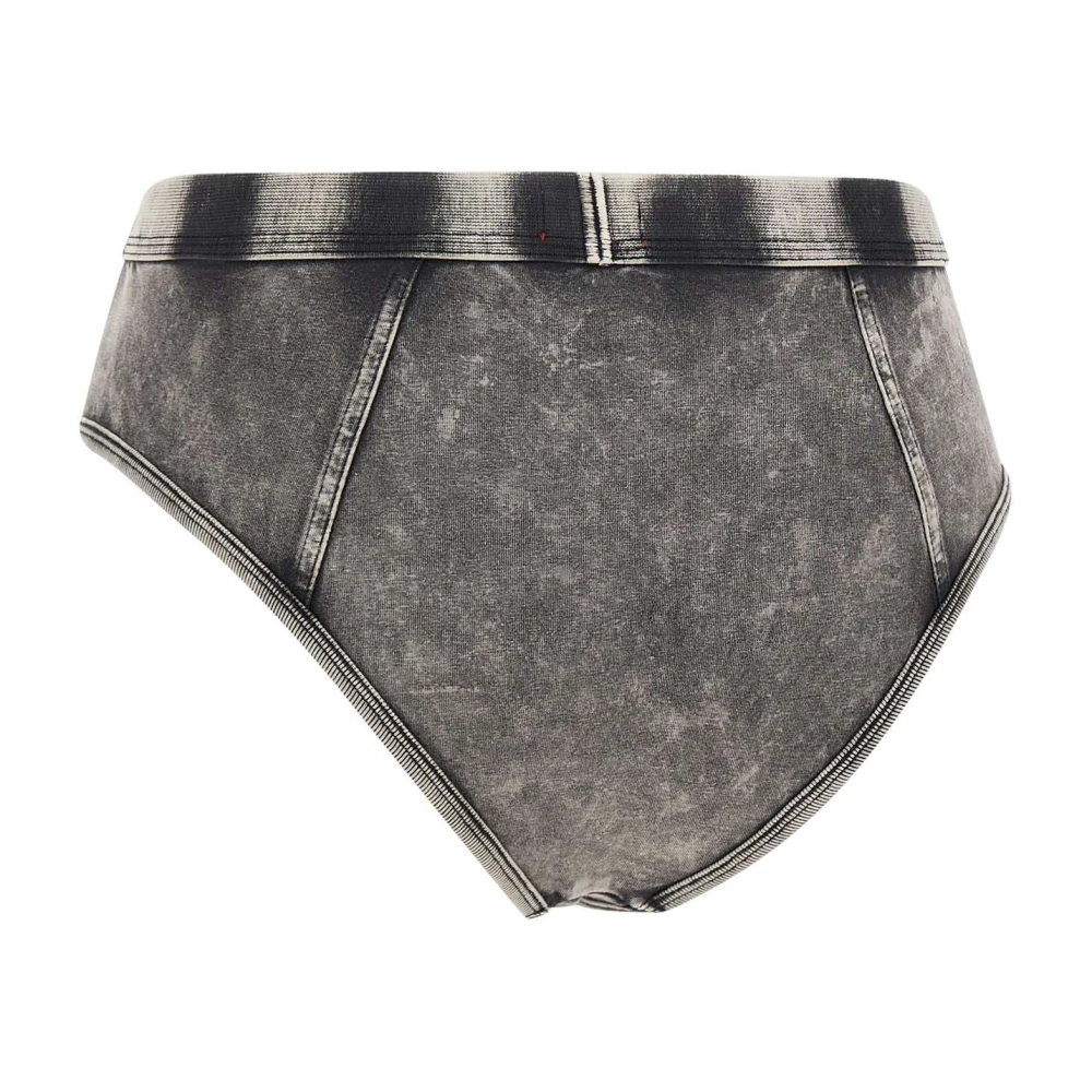 Diesel Zwarte Stretch Katoenen Briefs High-Cut Black Dames
