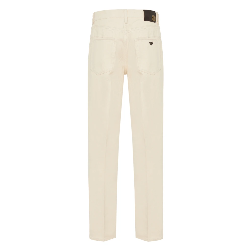 Emporio Armani Katoenen broek met 5 zakken Beige Heren