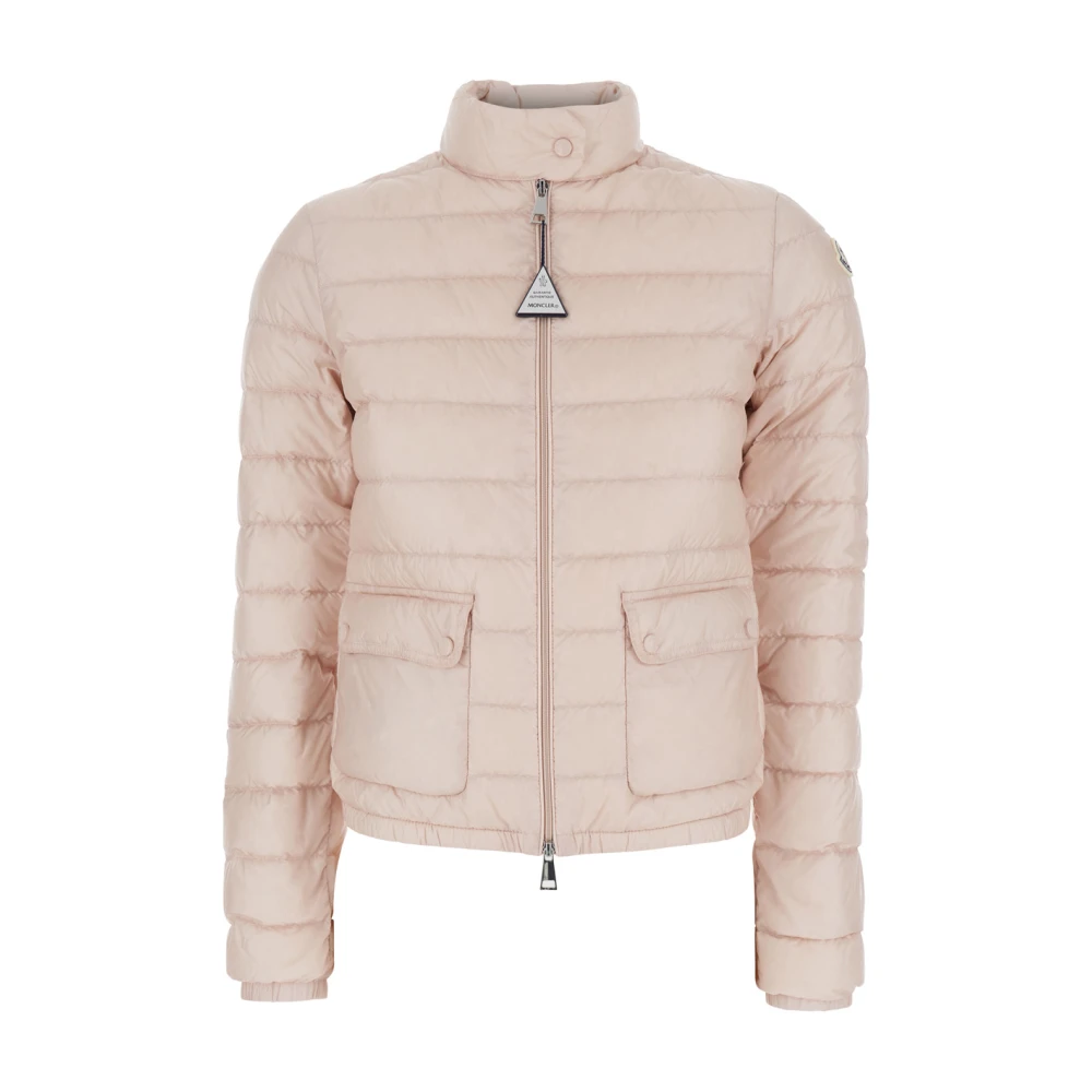 Moncler Roze donsjack met mandarijnkraag Pink Dames