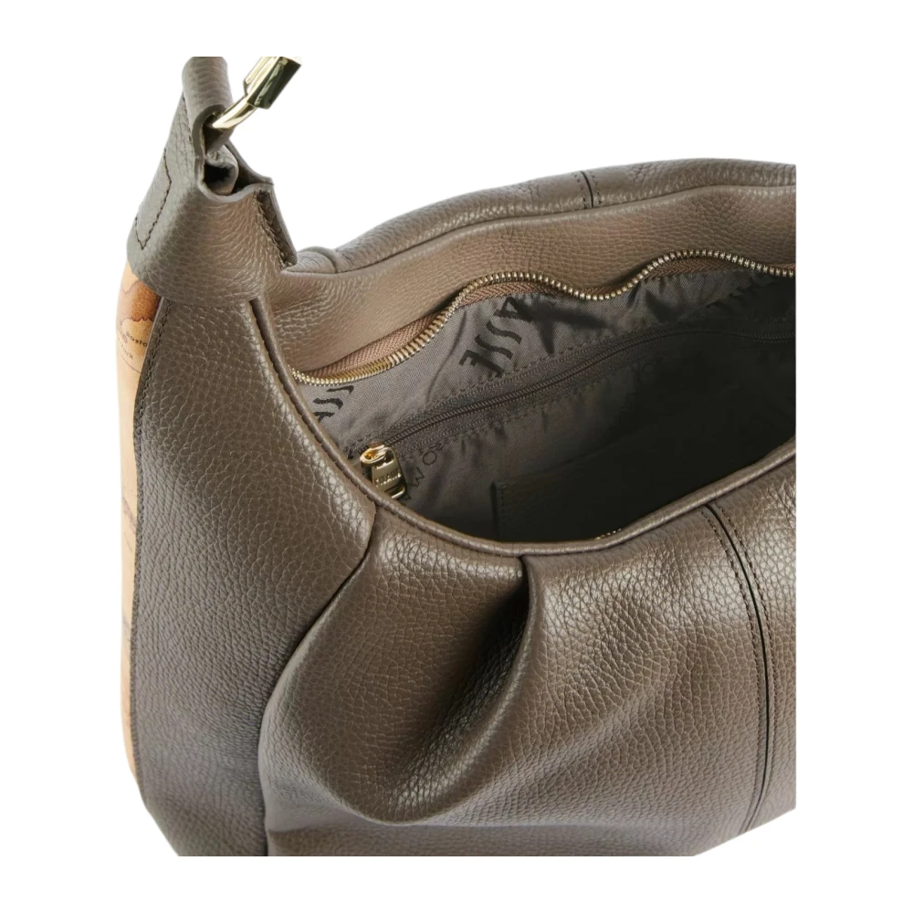 Alviero Martini 1a Classe Granata Leren Schoudertas Brown Dames