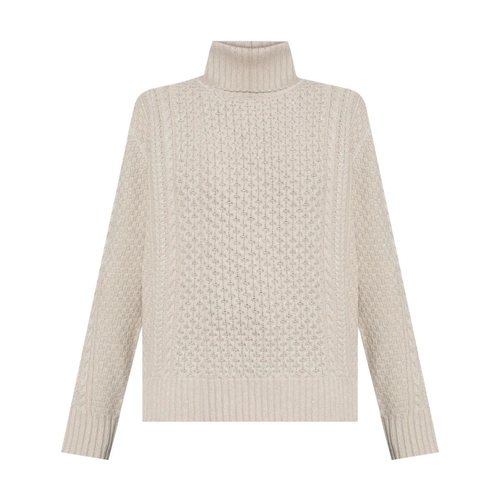 Fabiana Filippi Women's Gray Turtlenecks, M, Luxurious Knitwear For