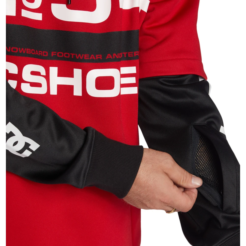 DC Shoes Rode Sweater met Afneembare Capuchon Red Heren