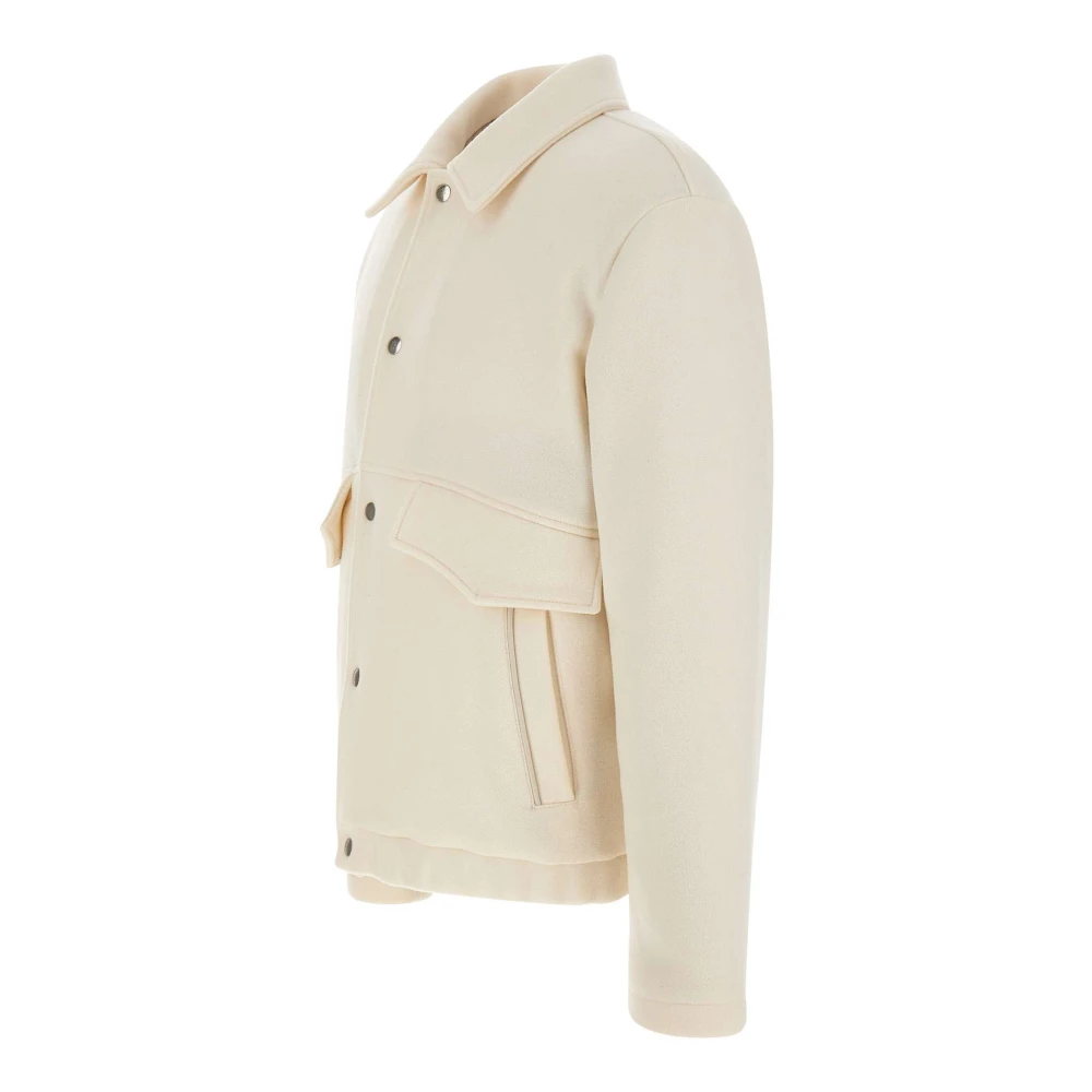 Eleventy Kasjmierwol Winterjas Room White Heren