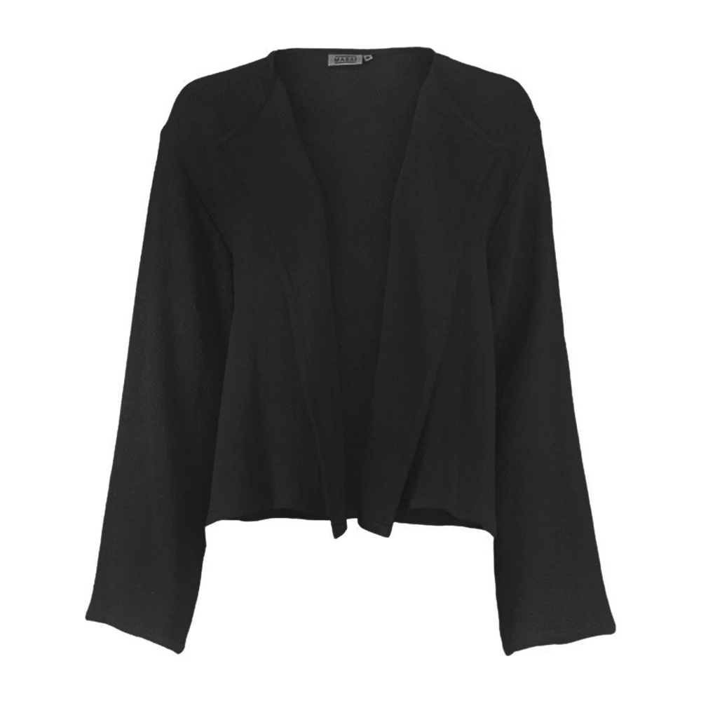 Masai Women's Black Cardigan Julitta 1000829 Model - Cardigans - L - Knitwear