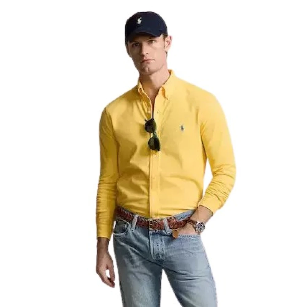 Ralph Lauren Geel Katoenen Overhemd Yellow Heren