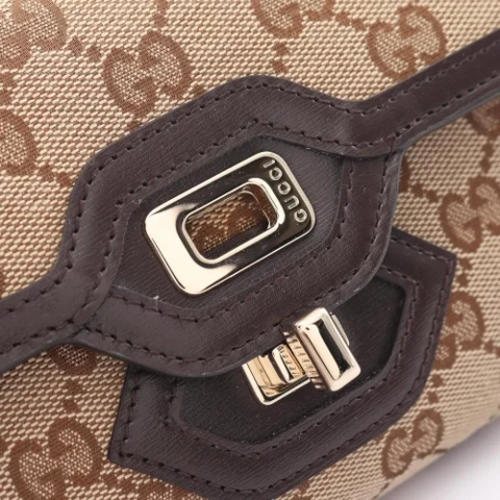 Gucci Vintage Pre-owned Canvas wallets Beige Dames